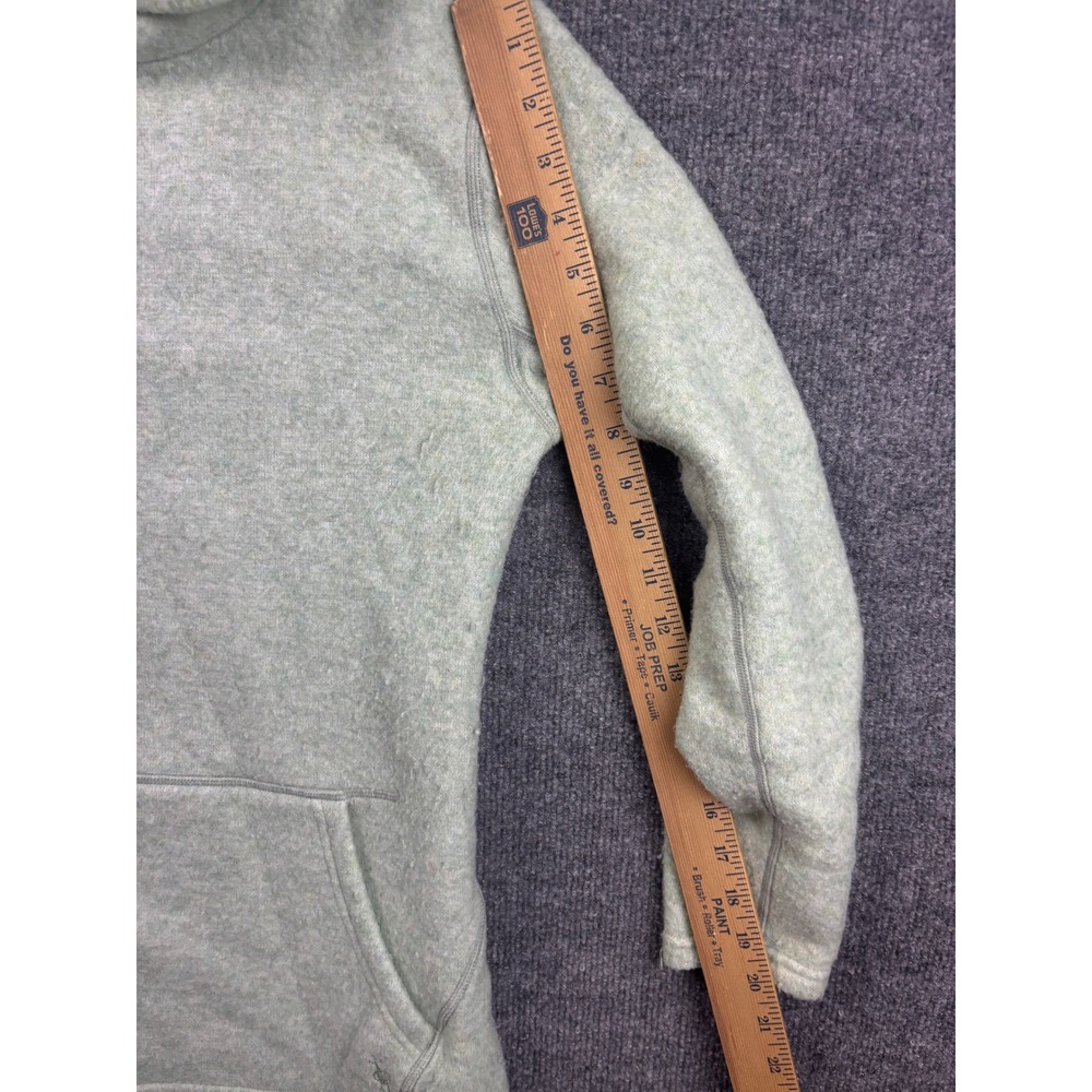 Smartwool Hudson Trail Pullover Women Small Green Wool Blend Fleece Funnel Neck - Picture 6 of 9